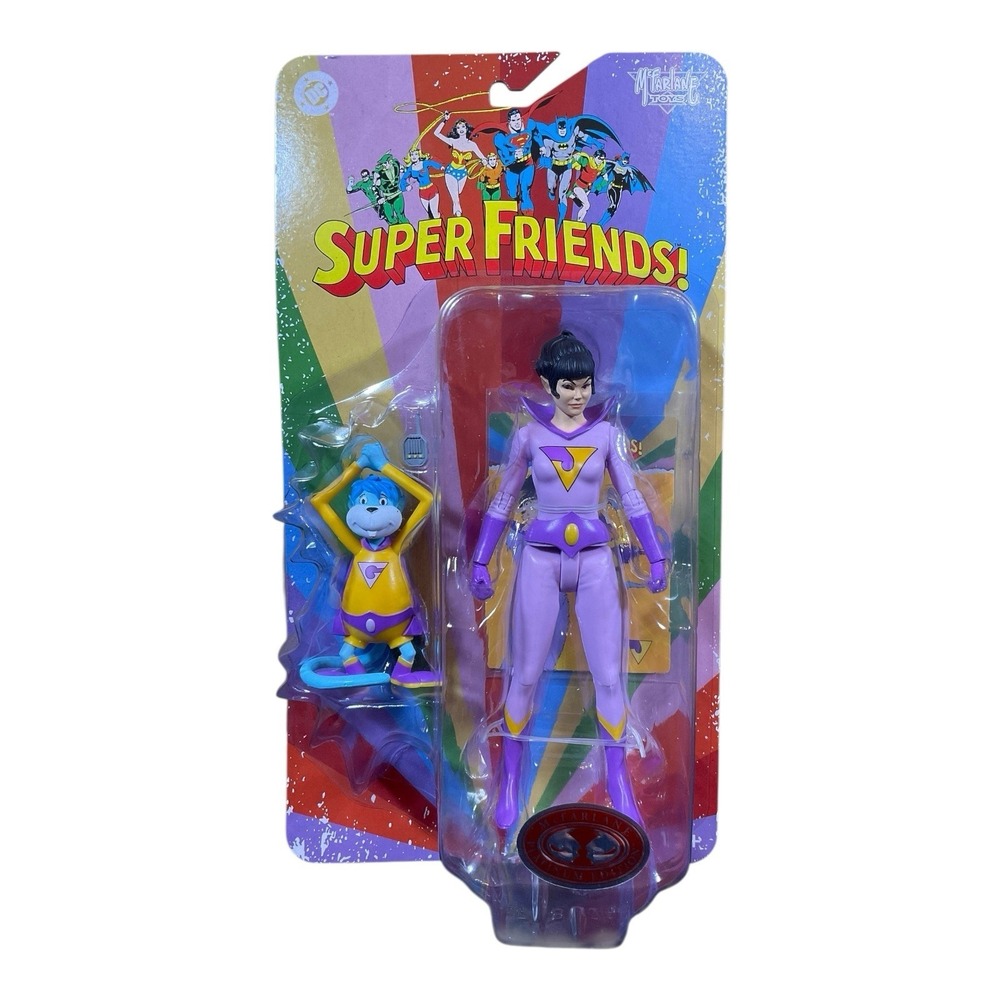 McFarlane DC Super Friends Wonder Twins Jayna & Gleek - Platinum Chase Batman